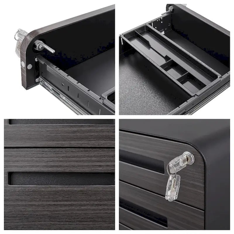 Meuble de classement mobile sous le bureau, armoire de rangement polyvalente