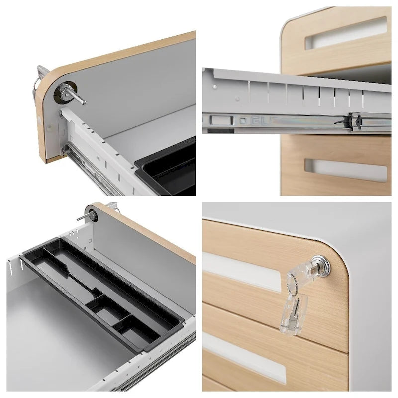 Meuble de classement mobile sous le bureau, armoire de rangement polyvalente