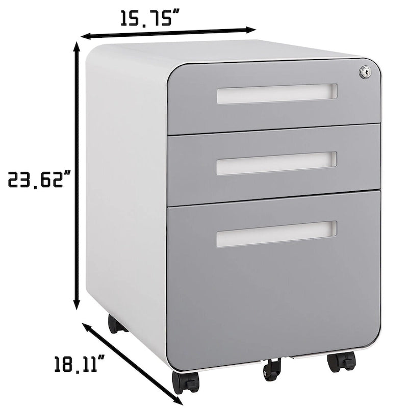 Meuble de classement mobile sous le bureau, armoire de rangement polyvalente
