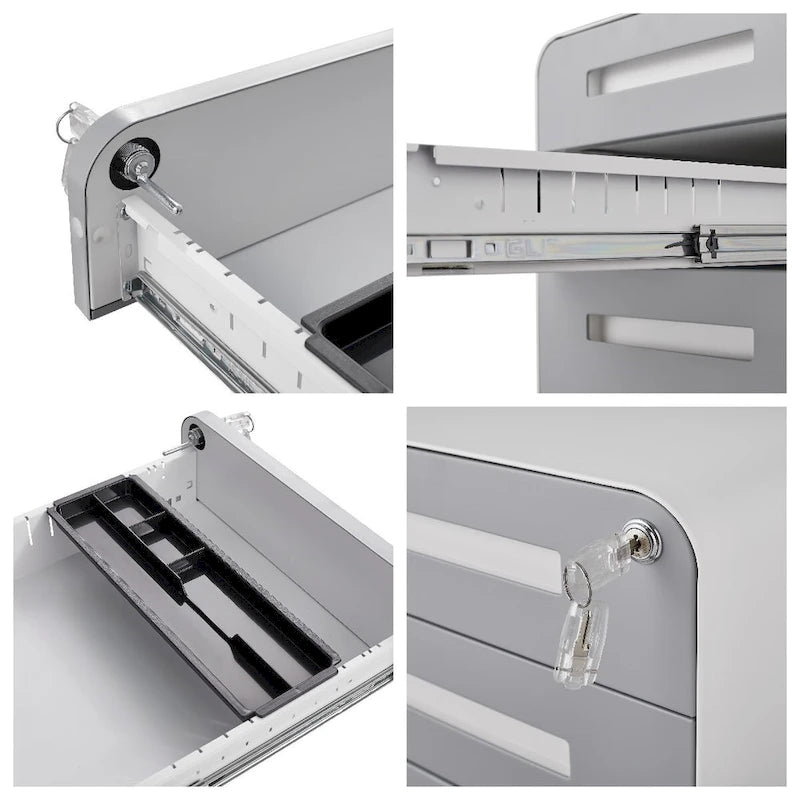 Meuble de classement mobile sous le bureau, armoire de rangement polyvalente