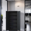 Armoire de rangement métallique verrouillable de 71H avec portes et 4 étagères