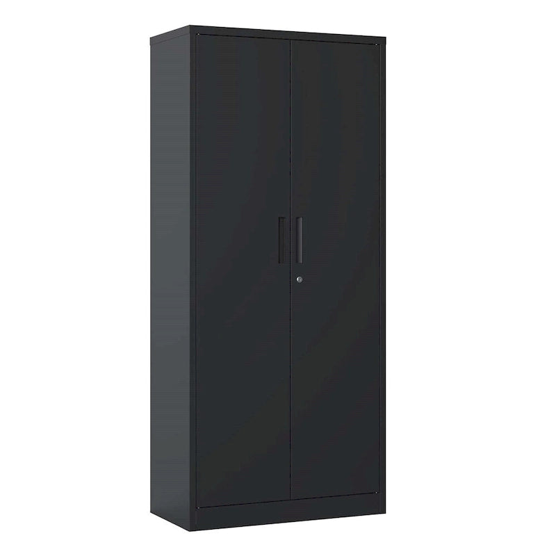 Armoire de rangement métallique verrouillable de 71H avec portes et 4 étagères