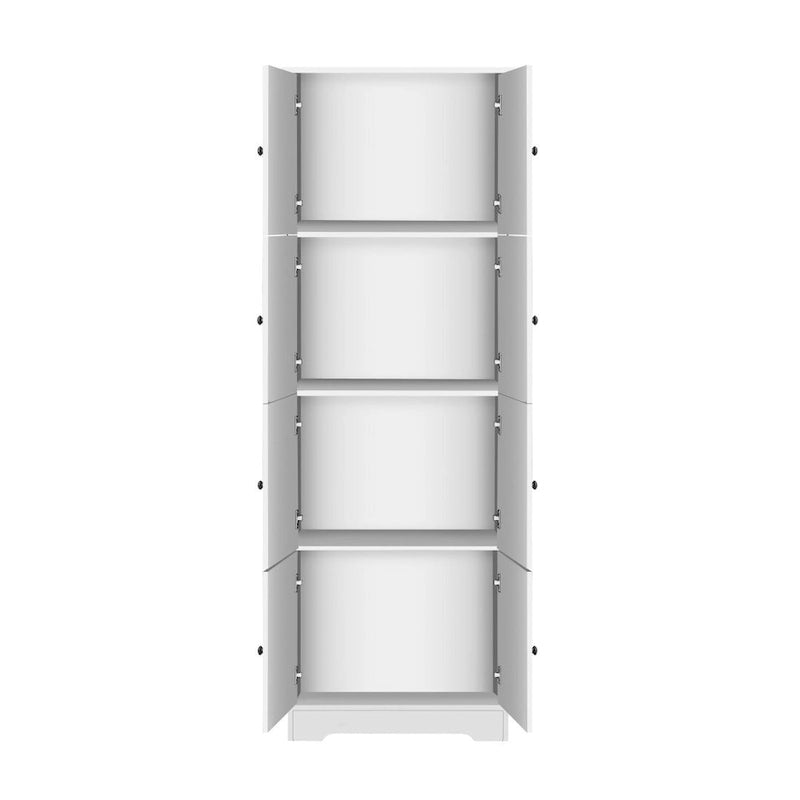 Armoire de rangement haute avec 8 portes et 4 étagères Armoire murale - 24,00 L * 12,80 l * 72,40 H