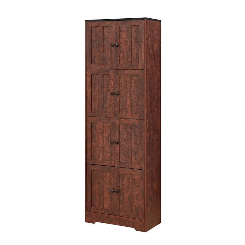 Armoire de rangement haute avec 8 portes et 4 étagères Armoire murale - 24,00 L * 12,80 l * 72,40 H