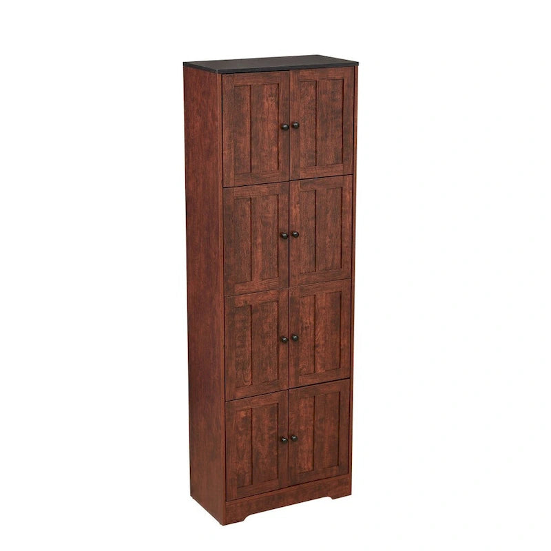 Armoire de rangement haute avec 8 portes et 4 étagères Armoire murale - 24,00 L * 12,80 l * 72,40 H