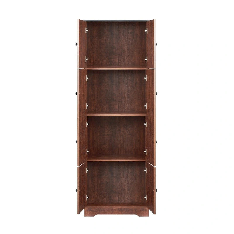 Armoire de rangement haute avec 8 portes et 4 étagères Armoire murale - 24,00 L * 12,80 l * 72,40 H