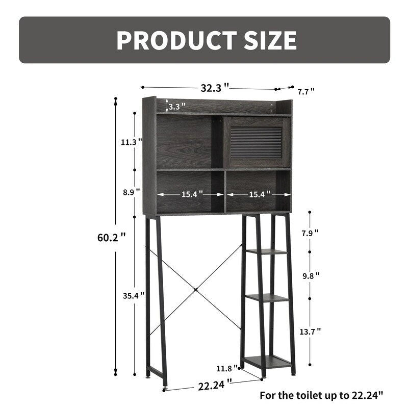 Meuble de rangement pour toilettes - 11,8P x 32,3L x 60,2H