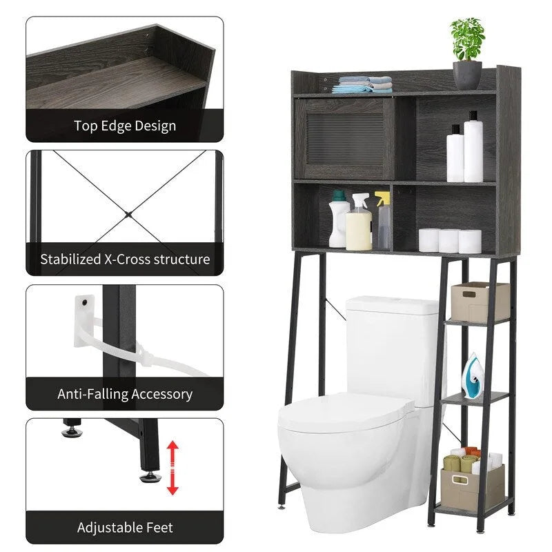 Meuble de rangement pour toilettes - 11,8P x 32,3L x 60,2H