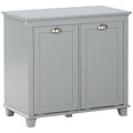 Meuble de tri de linge inclinable, Organisateur de rangement de salle de bain avec panier à linge double compartiment inclinable