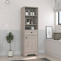 Meuble bas de salle de bain,Deux étagères intérieures,Deux étagères ouvertes,Une porte,pour salle de bain,cuisine,salon
