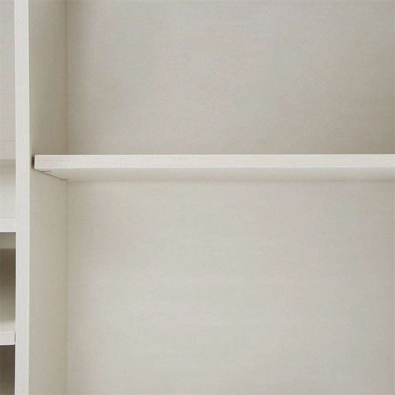 Meuble de bar d'angle en faux rotin avec porte de grange, range-bouteilles et porte-verres