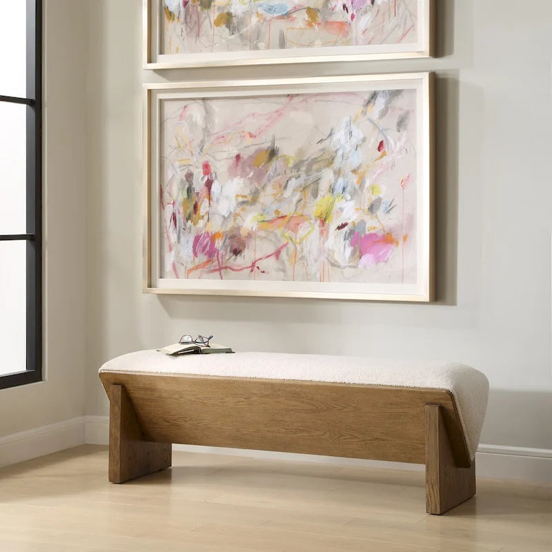 Banc en tissu Wedged – 17 H X 59 L X 19 P